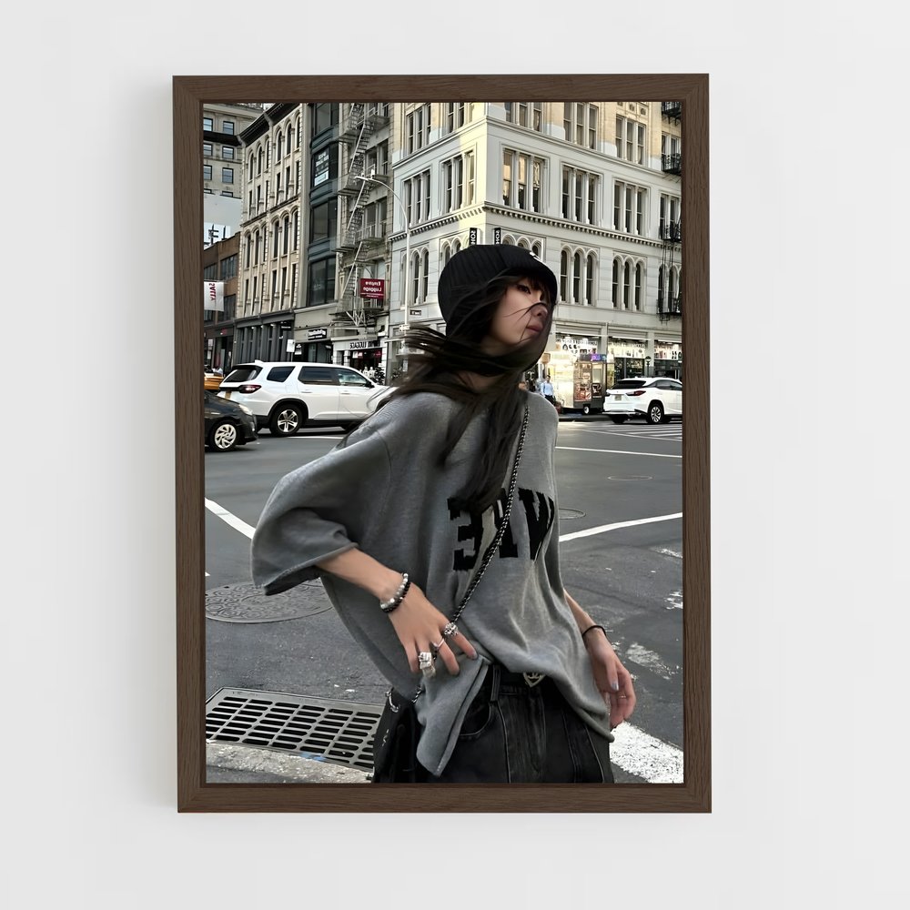 ap-korean fashion-5 cadre Bois foncé