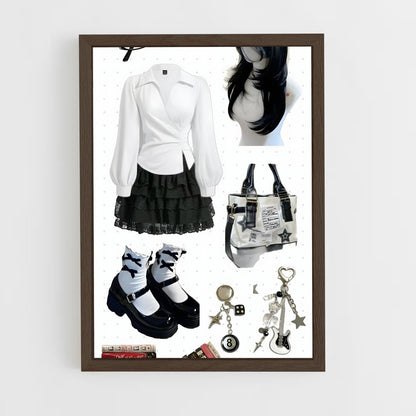 ap-korean fashion-6 cadre Bois foncé