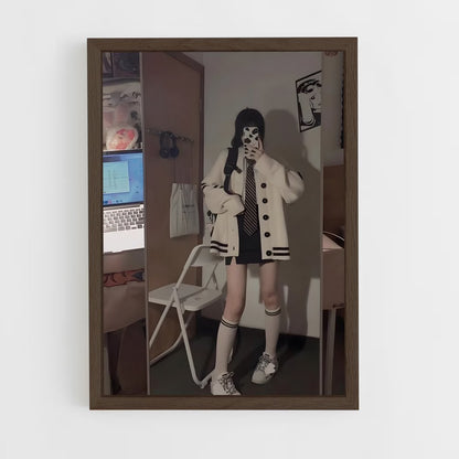 ap-korean fashion-9 cadre Bois foncé