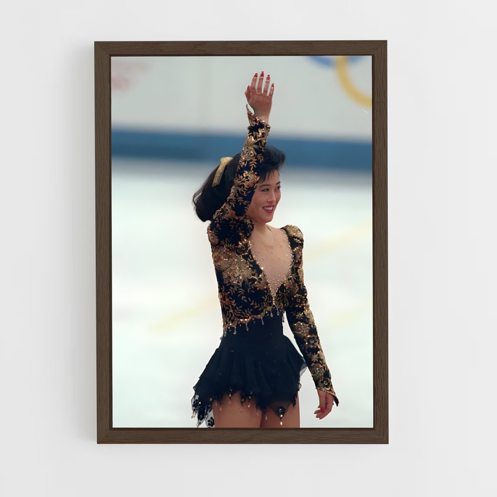 ap-kristi yamaguchi-3 cadre Bois foncé