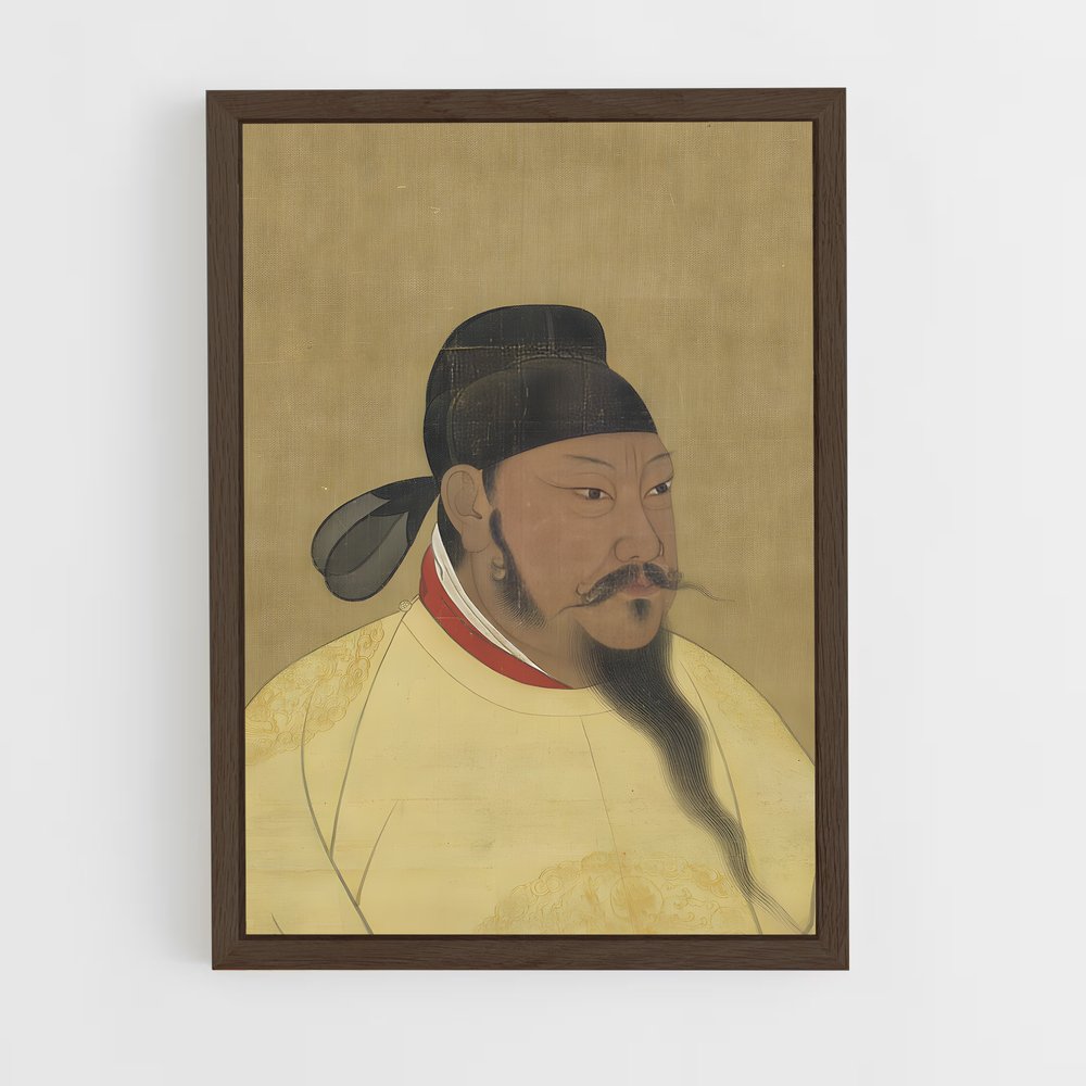 ap-kublai khan-1 cadre Bois foncé