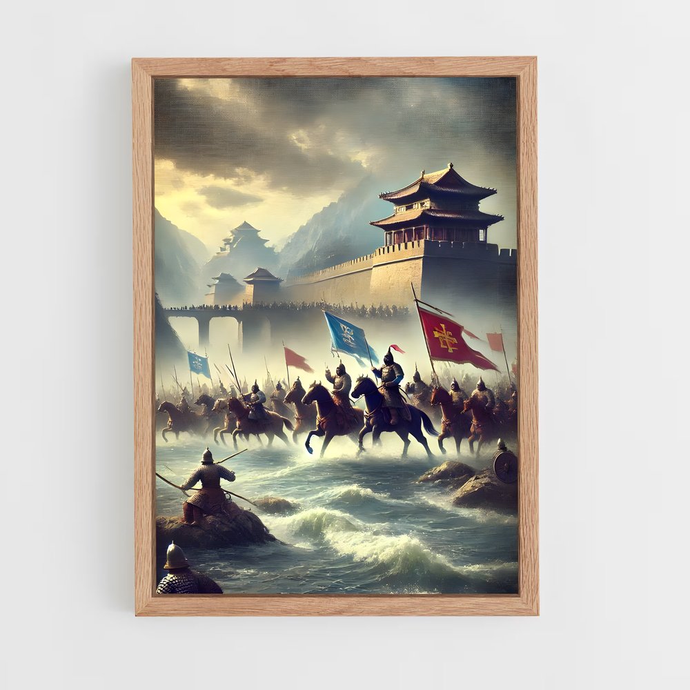 ap-kublai khan-2 cadre Bois clair