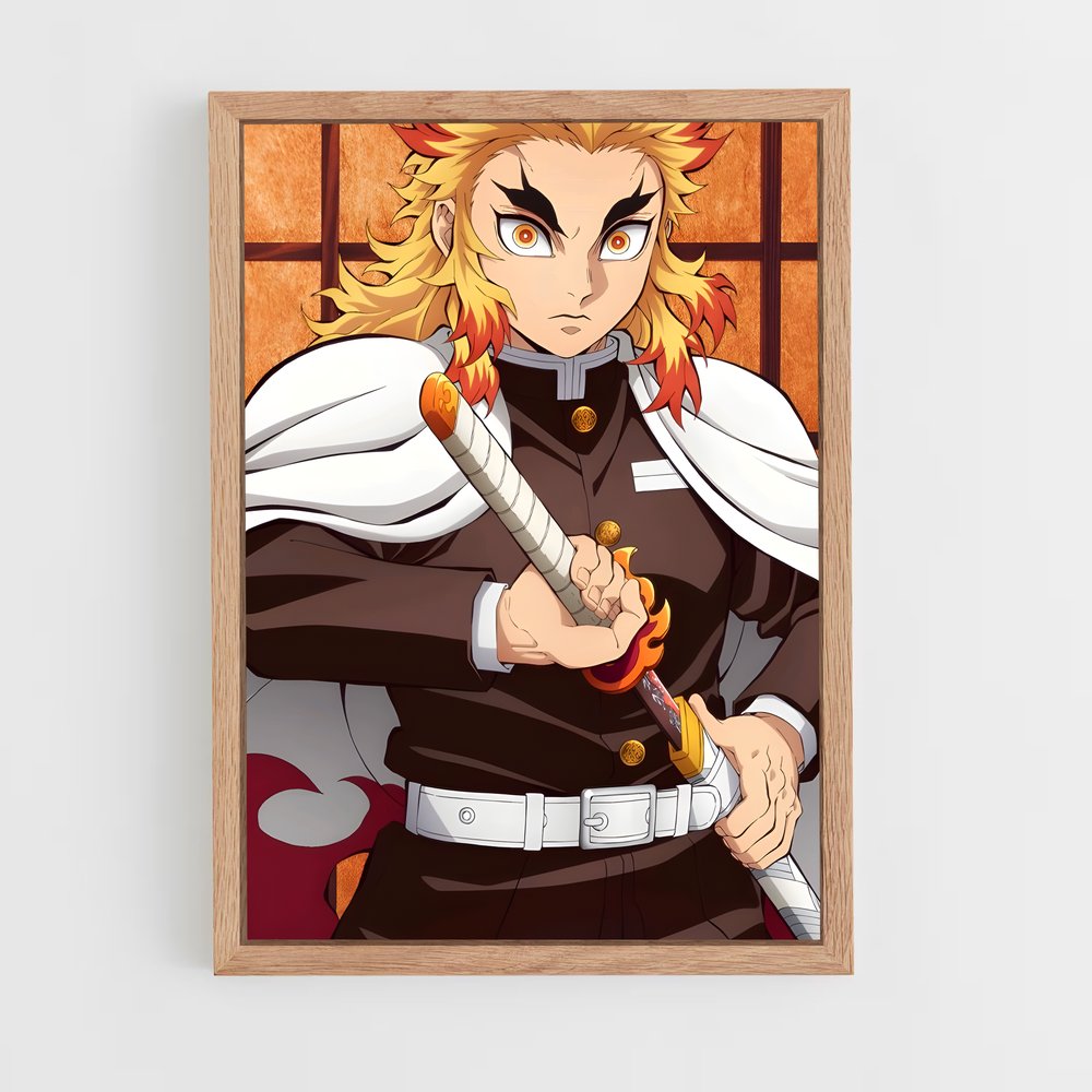 ap-kyojuro rengoku-8 cadre Bois clair