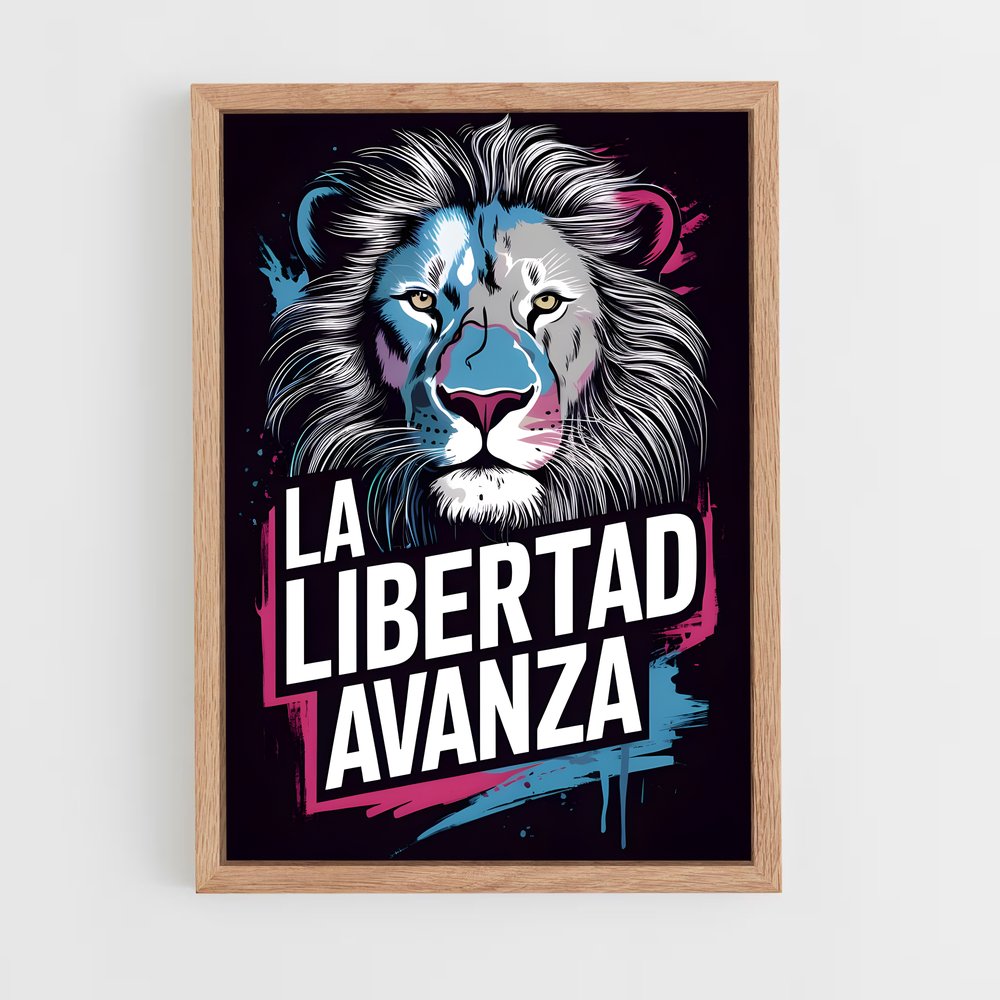 ap-la libertad avanza argentina-1 cadre Bois clair