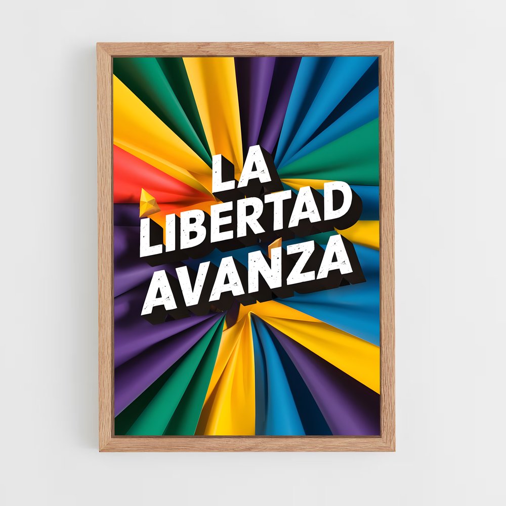 ap-la libertad avanza argentina-2 cadre Bois clair