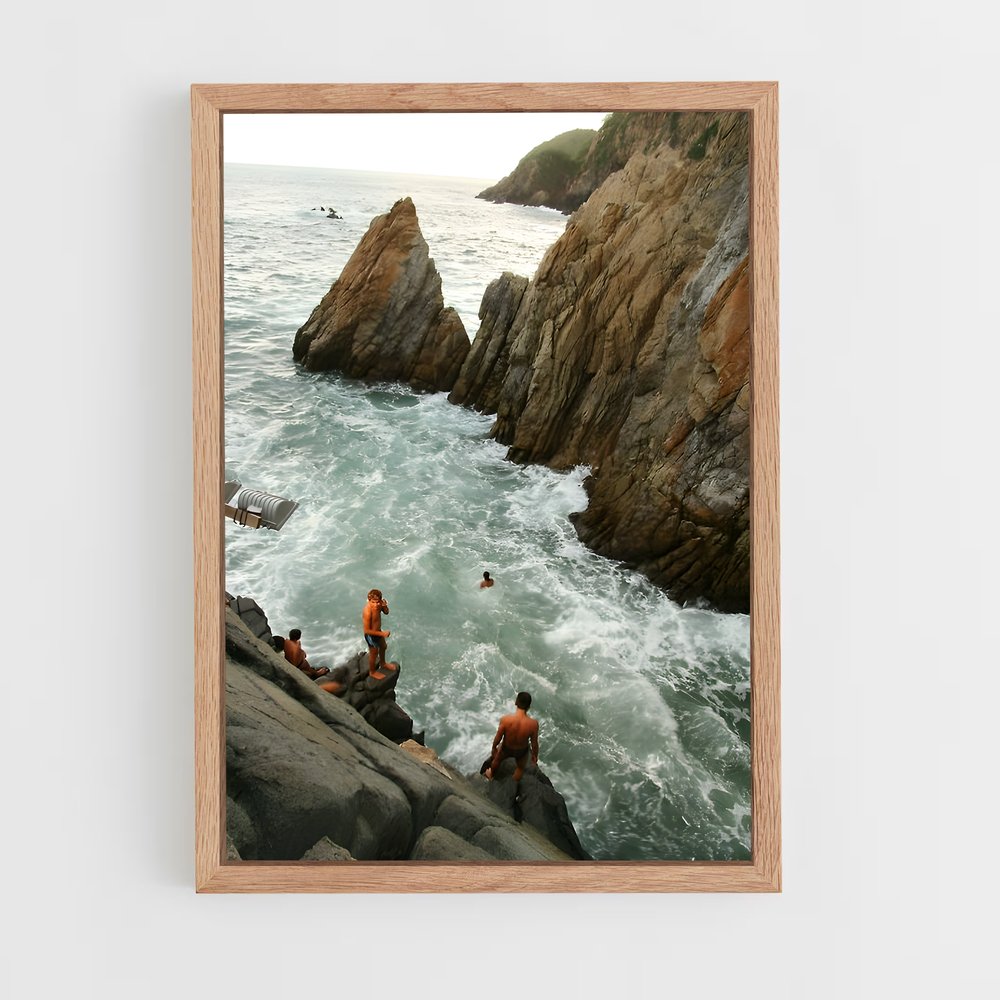 ap-la quebrada acapulco-7 cadre Bois clair