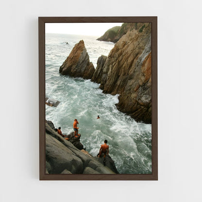 ap-la quebrada acapulco-7 cadre Bois foncé