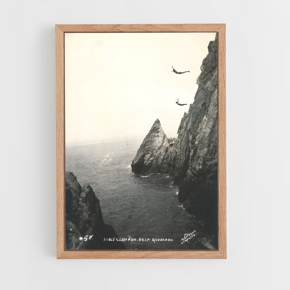 ap-la quebrada acapulco-8 cadre Bois clair