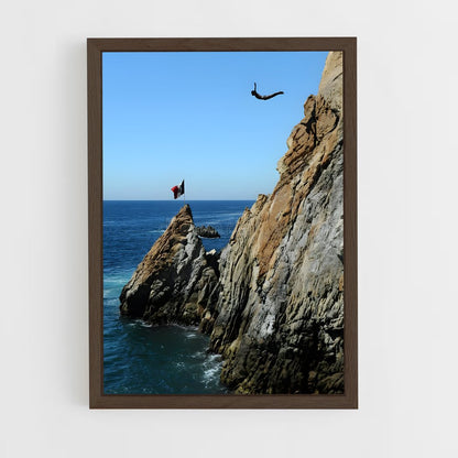 ap-la quebrada acapulco-9 cadre Bois foncé