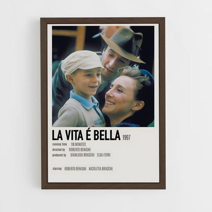 ap-la vita e bella-2 cadre Bois foncé