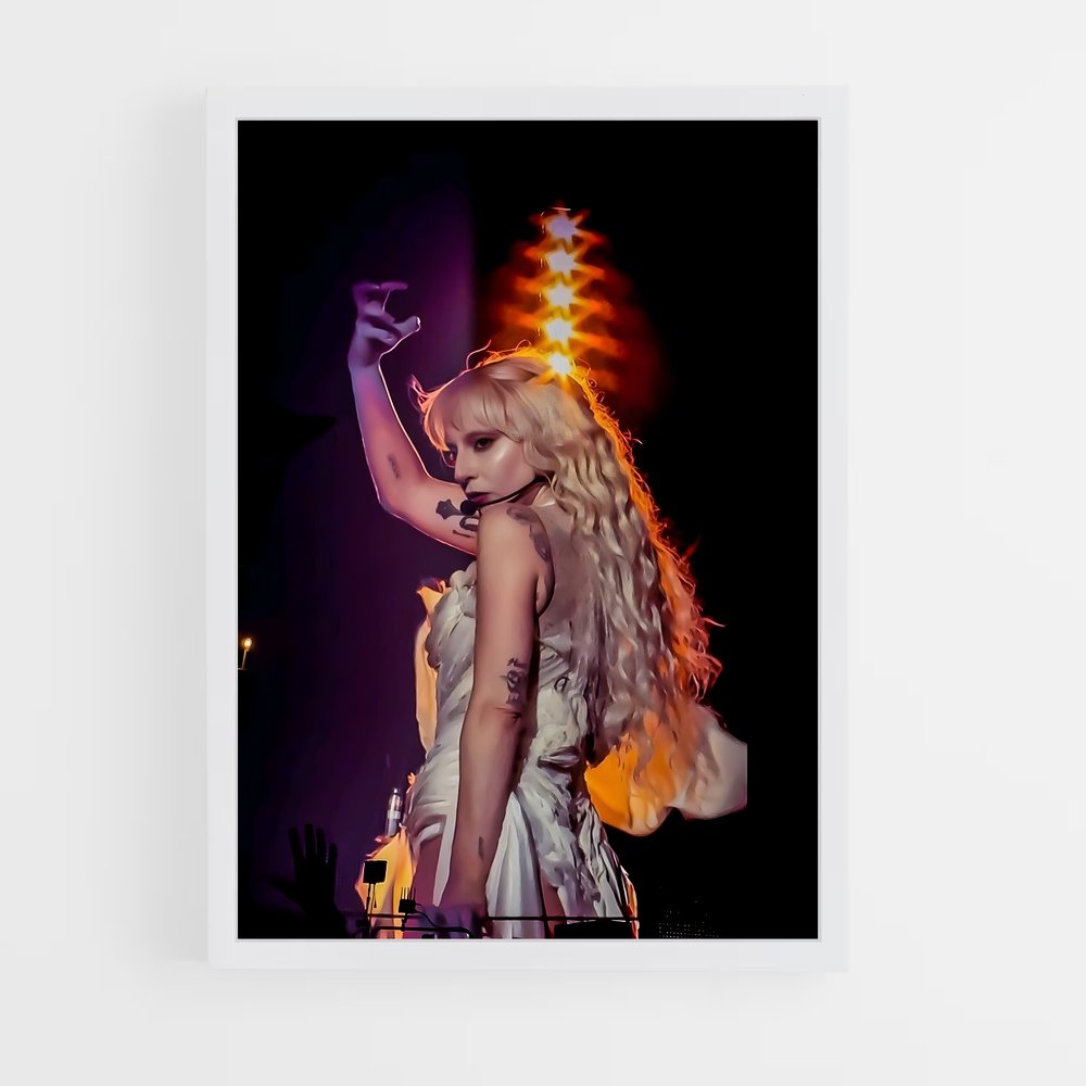 ap-lady gaga-3 cadre Blanc