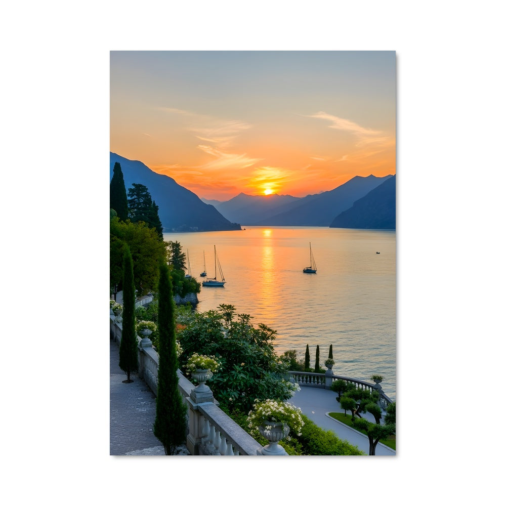 Poster Crépuscule au Lac