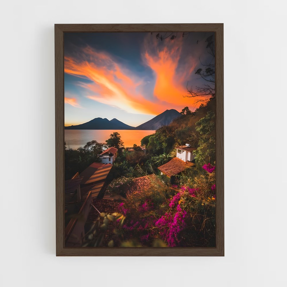 ap-lake atitlan-2 cadre Bois foncé