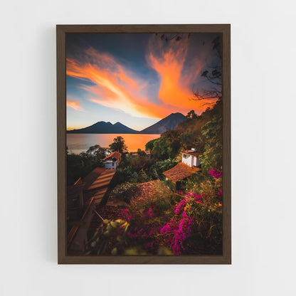 ap-lake atitlan-2 cadre Bois foncé