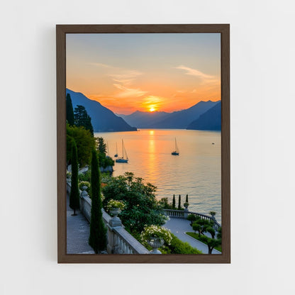 ap-lake como-7 cadre Bois foncé