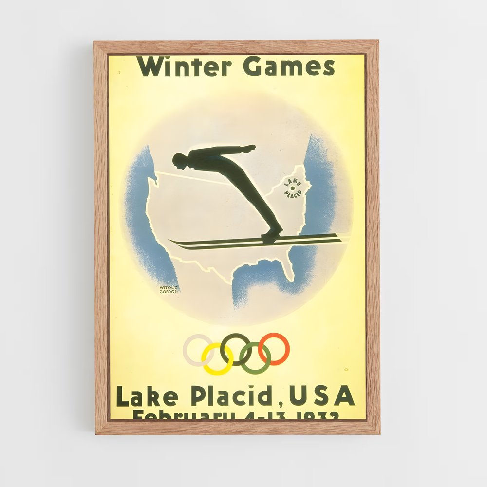 ap-lake placid 1932-2 cadre Bois clair
