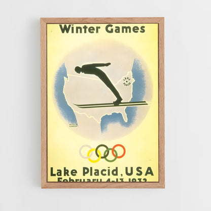ap-lake placid 1932-2 cadre Bois clair
