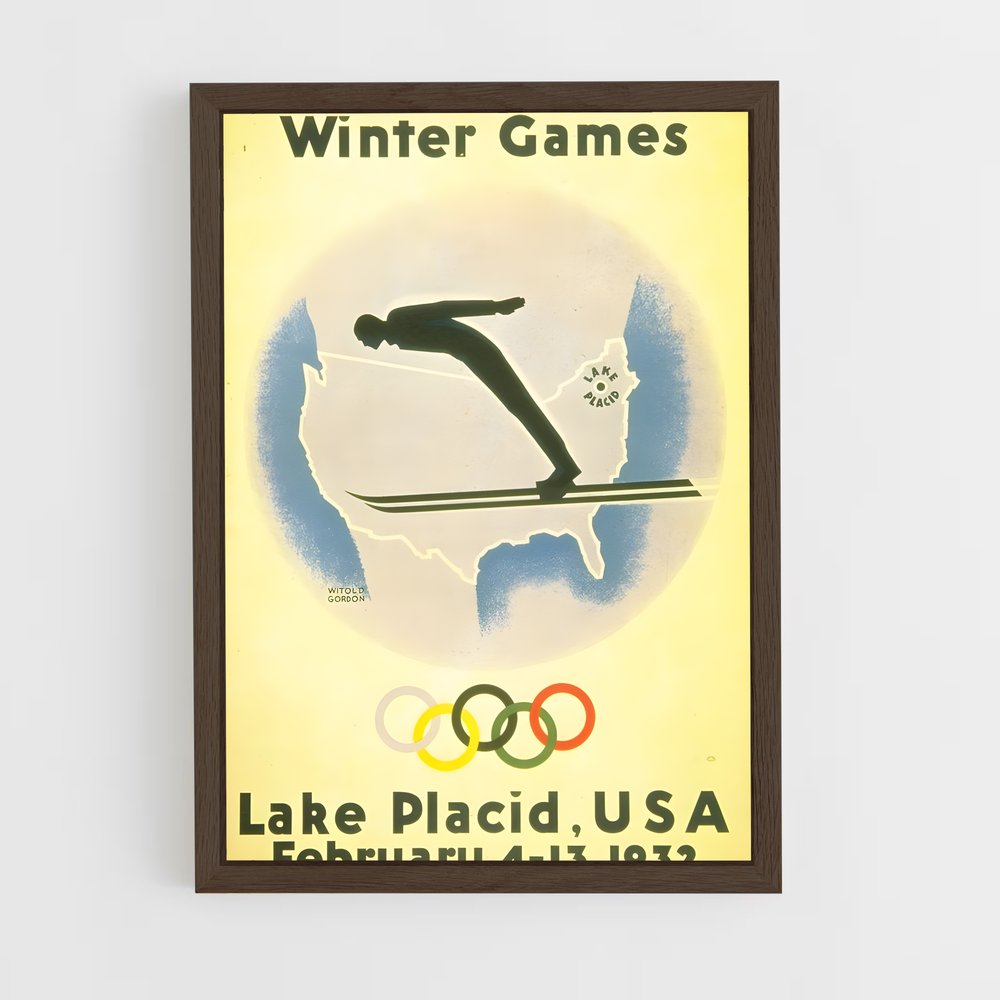 ap-lake placid 1932-2 cadre Bois foncé