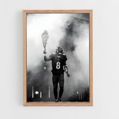 ap-lamar jackson-5 cadre Bois clair