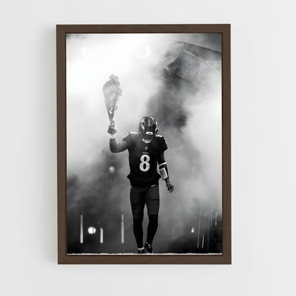 ap-lamar jackson-5 cadre Bois foncé