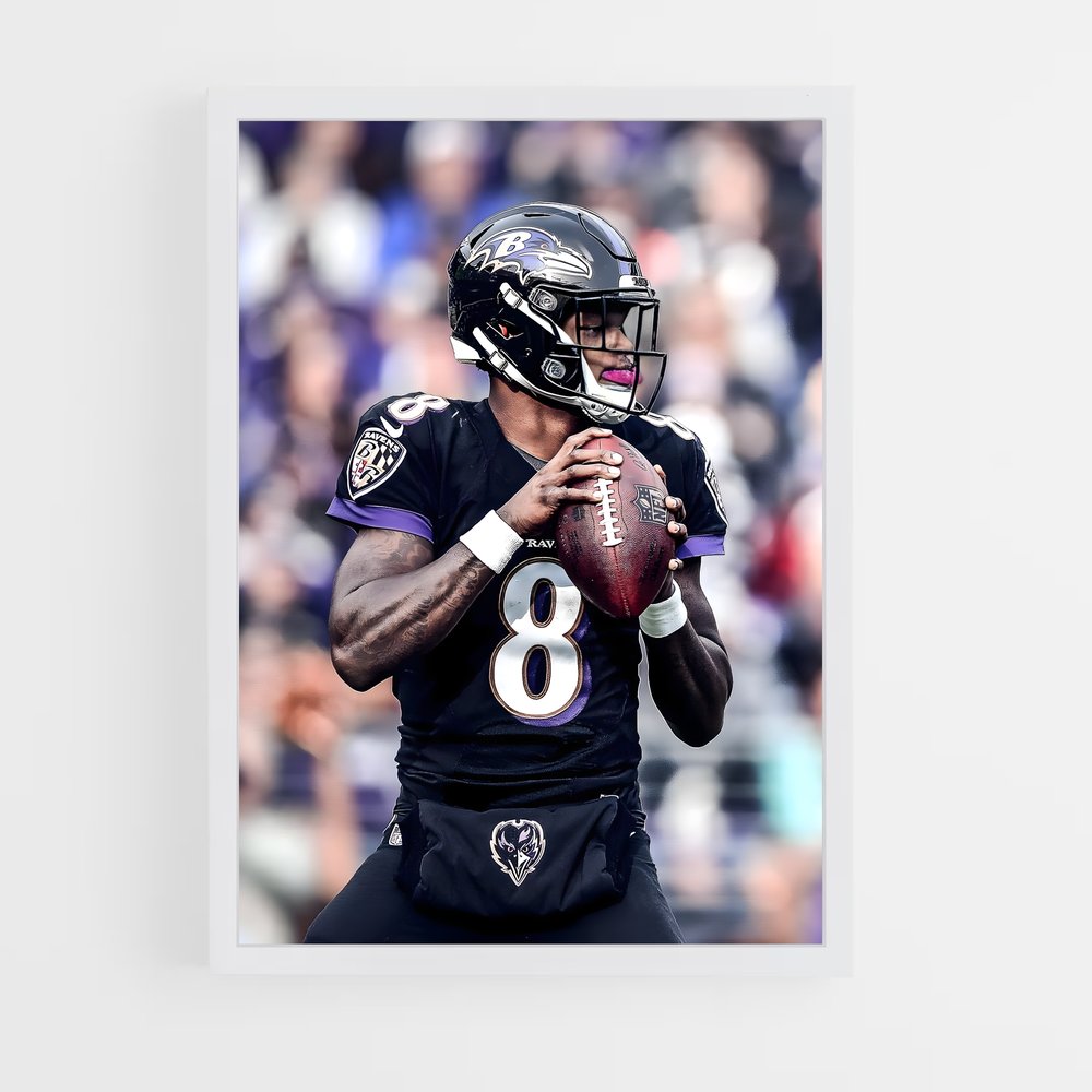 ap-lamar jackson-6 cadre Blanc
