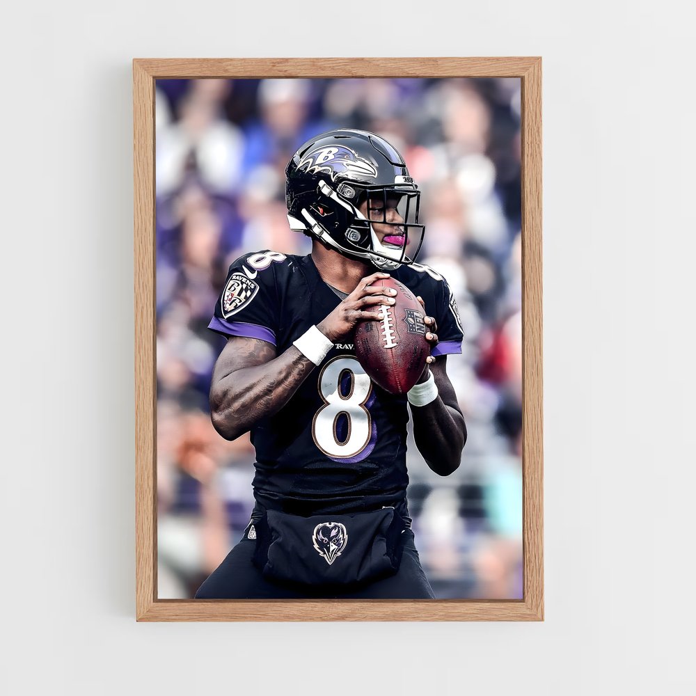 ap-lamar jackson-6 cadre Bois clair