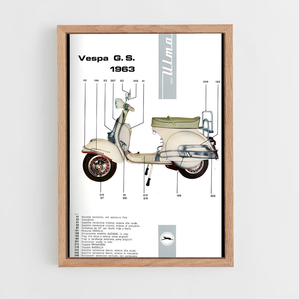 ap-lambretta li-2 cadre Bois clair