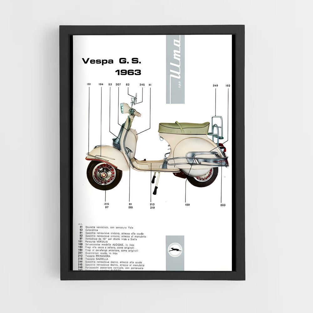 ap-lambretta li-2 cadre Noir