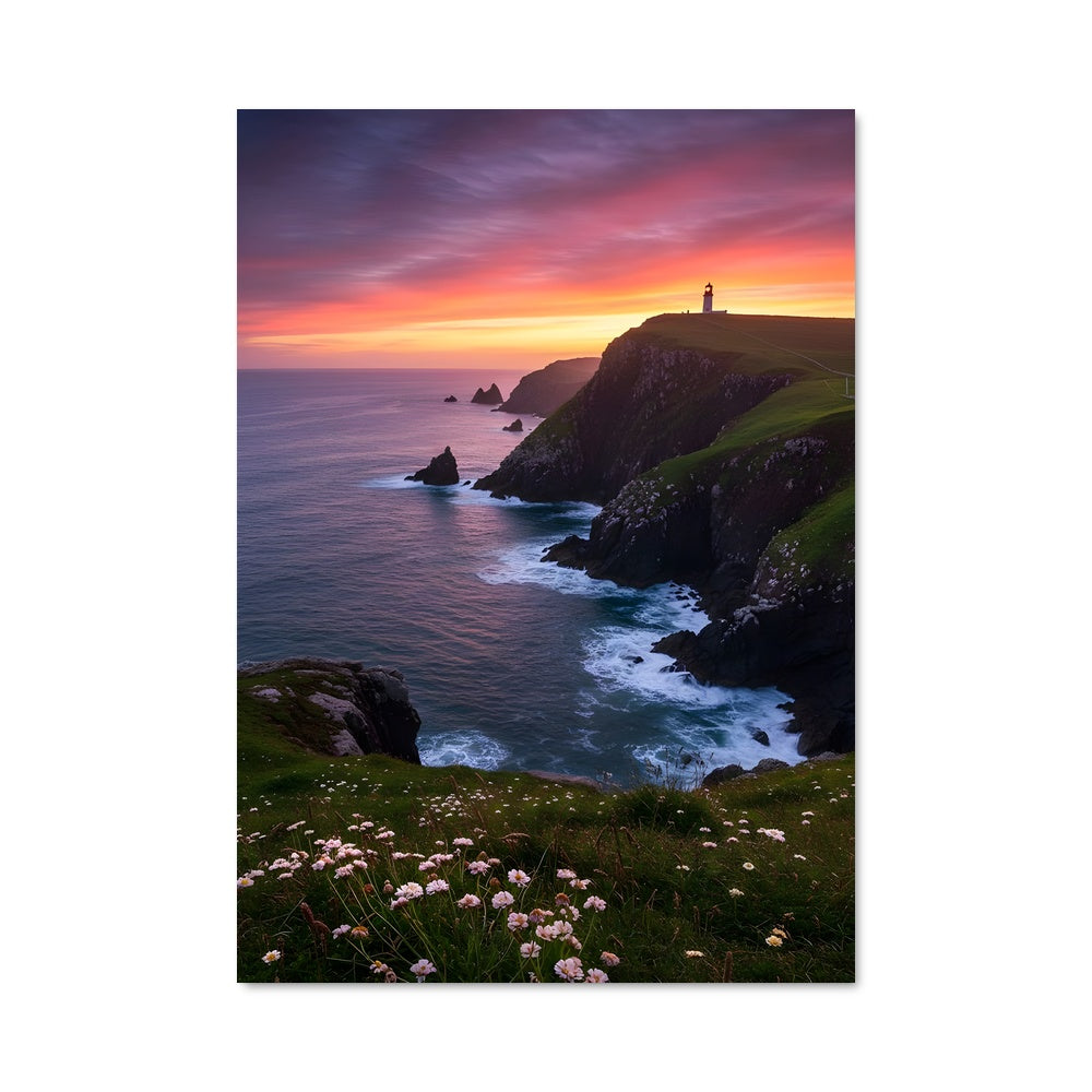 Poster Phare au Coucher du Soleil