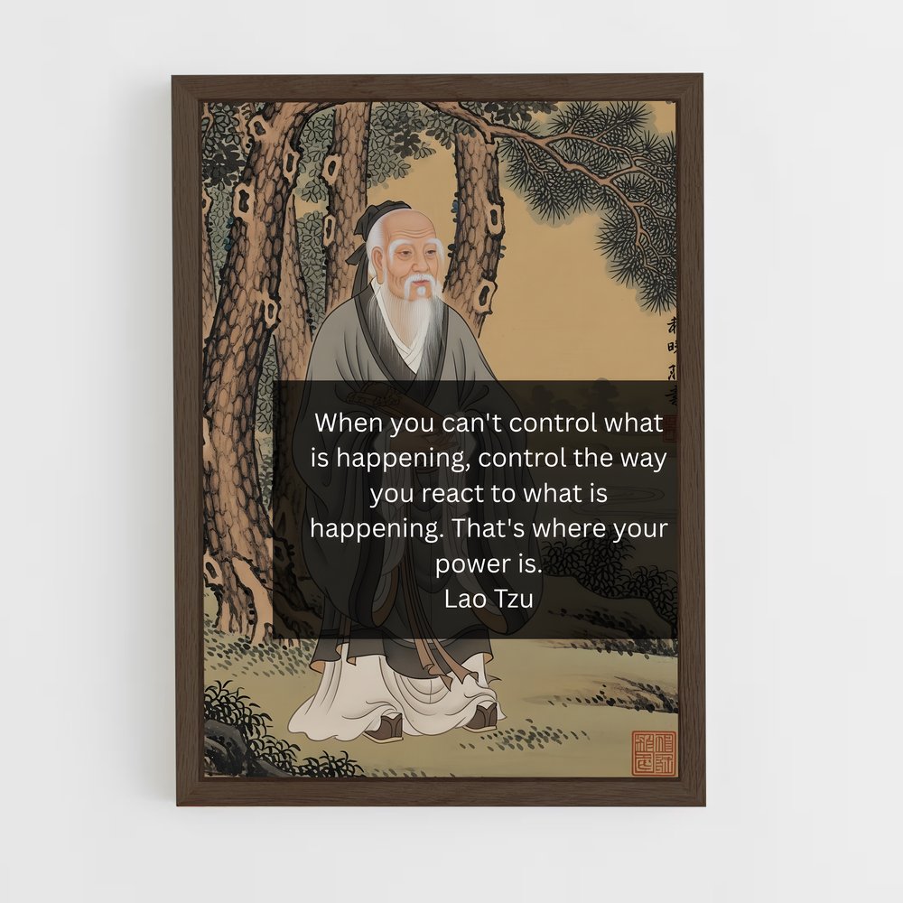 ap-lao tzu-3 cadre Bois foncé