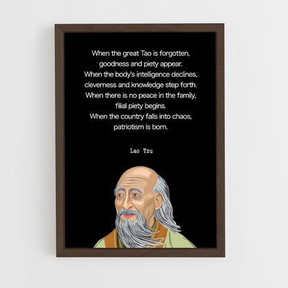 ap-lao tzu-9 cadre Bois foncé