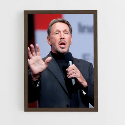 ap-larry ellison-1 cadre Bois foncé