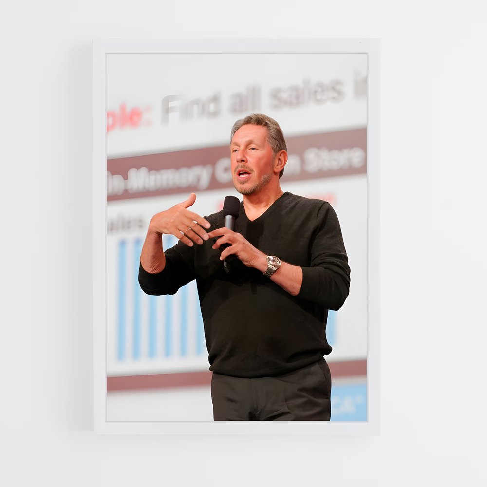 ap-larry ellison-3 cadre Blanc