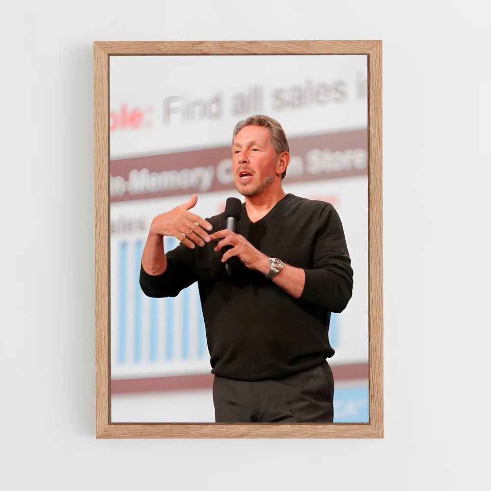 ap-larry ellison-3 cadre Bois clair