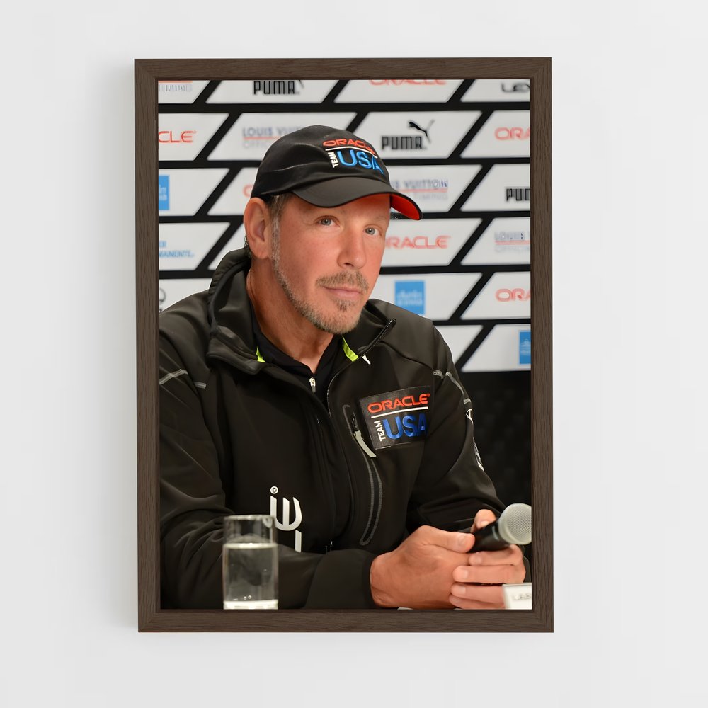 ap-larry ellison-4 cadre Bois foncé