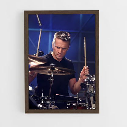 ap-larry mullen jr-7 cadre Bois foncé