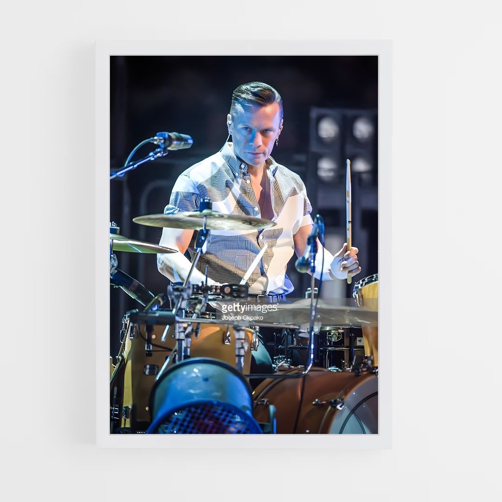 ap-larry mullen jr-8 cadre Blanc