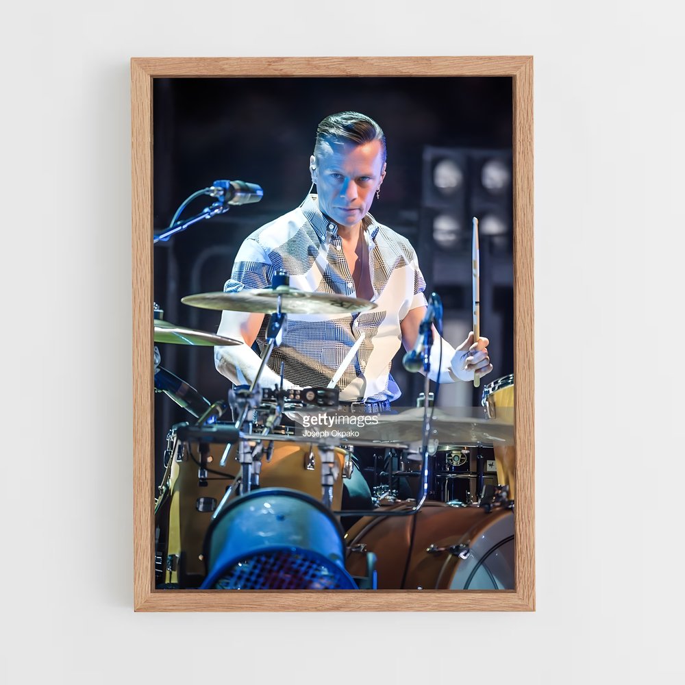 ap-larry mullen jr-8 cadre Bois clair