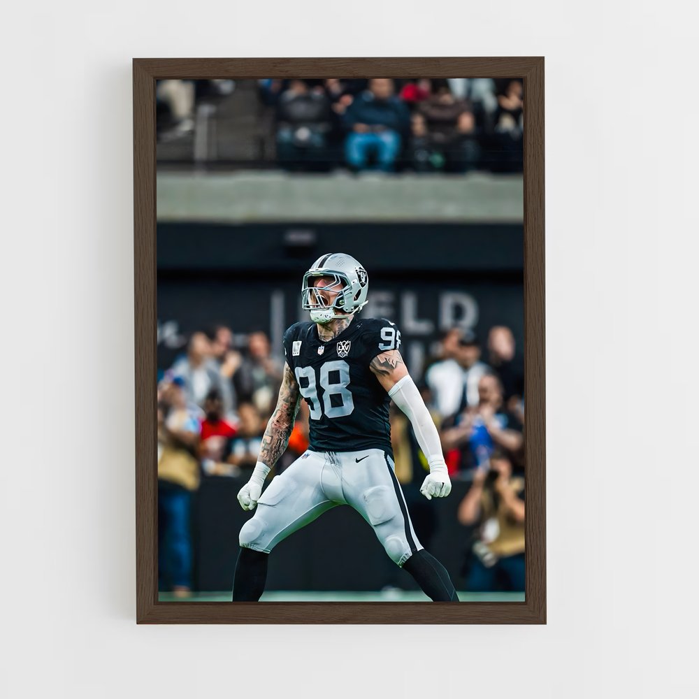 ap-las vegas raiders-1 cadre Bois foncé