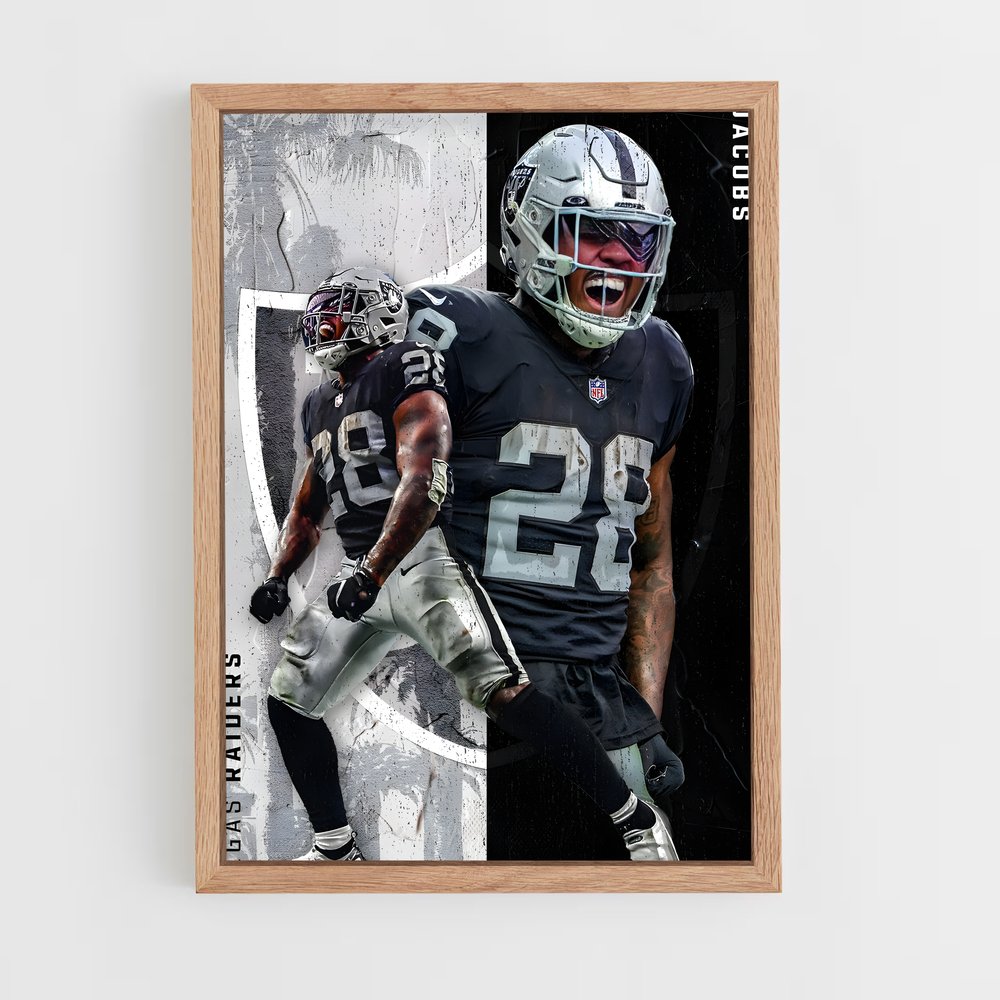 ap-las vegas raiders-2 cadre Bois clair