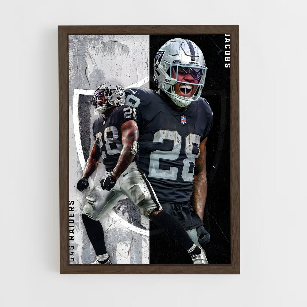ap-las vegas raiders-2 cadre Bois foncé