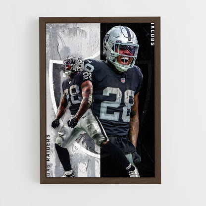 ap-las vegas raiders-2 cadre Bois foncé