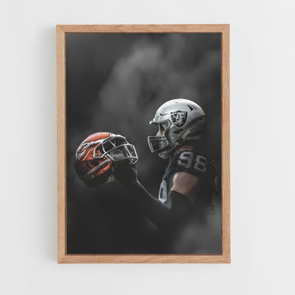 ap-las vegas raiders-4 cadre Bois clair