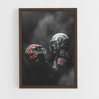 ap-las vegas raiders-4 cadre Bois foncé