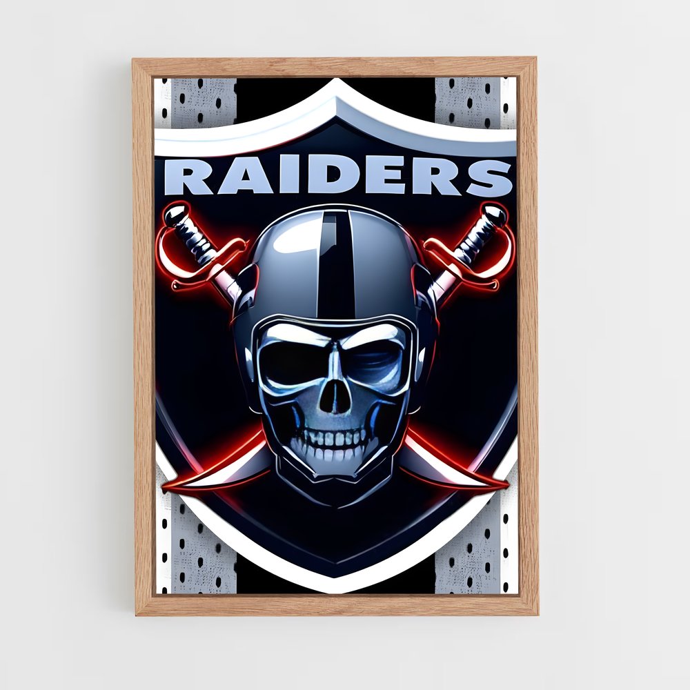 ap-las vegas raiders-5 cadre Bois clair
