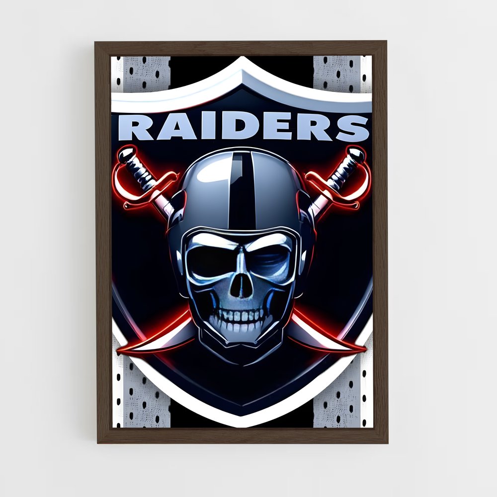 ap-las vegas raiders-5 cadre Bois foncé