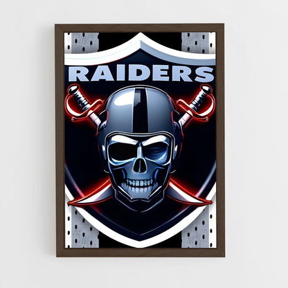 ap-las vegas raiders-5 cadre Bois foncé