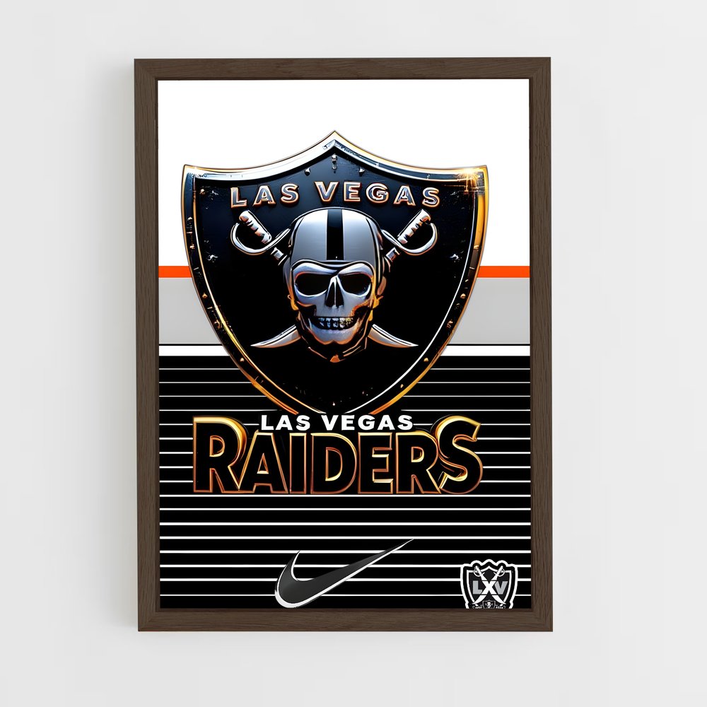 ap-las vegas raiders-6 cadre Bois foncé
