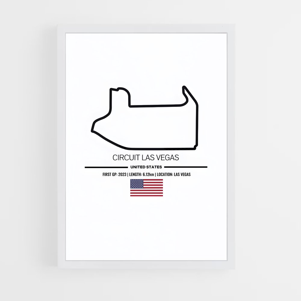 ap-las vegas street circuit-3 cadre Blanc