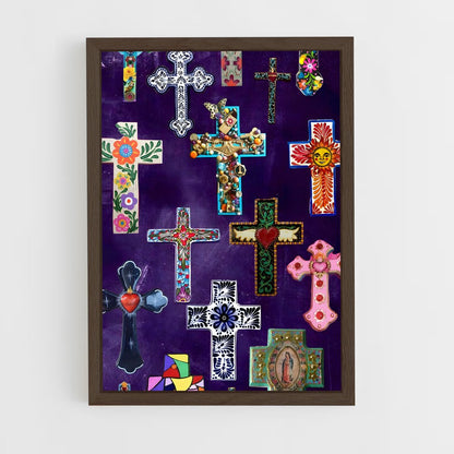 ap-latin cross-3 cadre Bois foncé